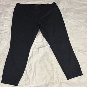 LOFT Black Dot Ankle Ponte Pants